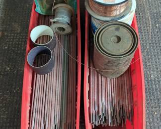 Welding Rods P5, 2 Partial Bins, Soldering Wire HB-28, And More
