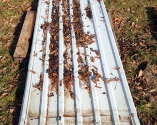 White Metal Siding, Approximately 8 Sheets, Each Measures Approximately 108" L x 39" W