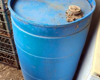 Polyvinyl Barrel, Unknown Volume, 36" x 23" Diameter
