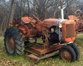 Allis-Chalmers Farm Tractor, Model C, With Attached Belly Mower