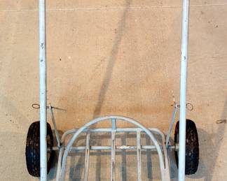Metal Framed Collapsible Rolling Muck Cart With Air Tires