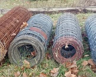 Red Brand Woven Wire, Qty 3 Rolls, And Concrete Reinforcement Wire, Qty 1 Roll