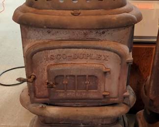 Antique ISCO-Duplex Cast Iron Wood Stove, 53" x 29" x 17"