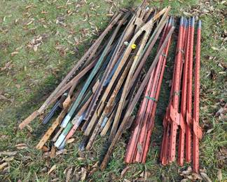 T Posts Assortment, Approximate Qty 34, Lengths Are 72" And 78" Tall