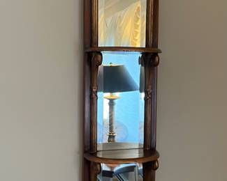 1 of 2 mirrored wall shelves
