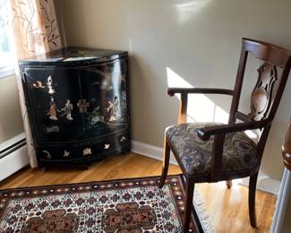 Asian corner cabinet