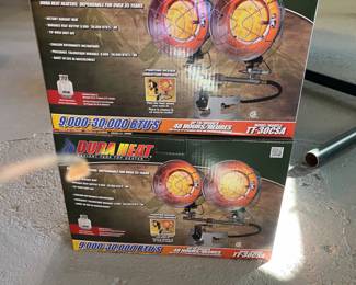 outdoor heaters, new in boxes