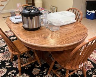 dining table with 4 matching chairs