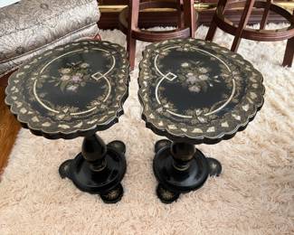 inlaid mother of pearl small tables