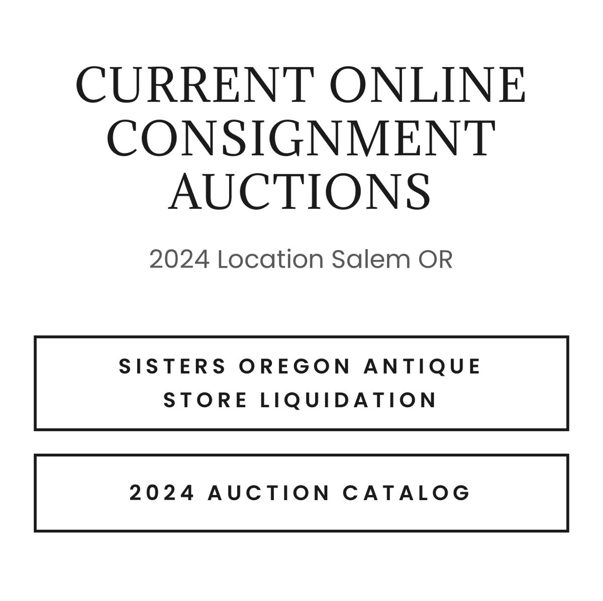 SISTERS OREGON ANTIQUE MALL LIQUIDATION starts on 1/2/2024