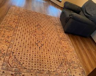 Beige medallion area rug