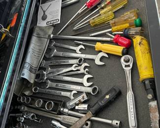 Tools - wrenches, screw drivers, socket wrenches and more.