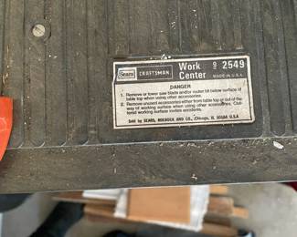 Sears Craftsman Work Center that saw sits on.