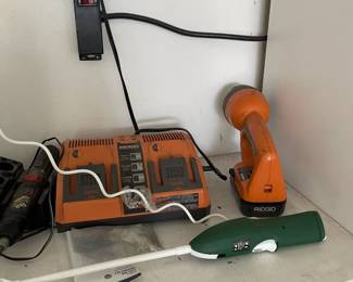 Battery charger, flashlight and electric screw driver