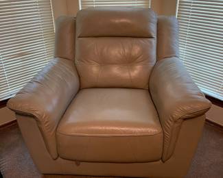 Cream leather chair