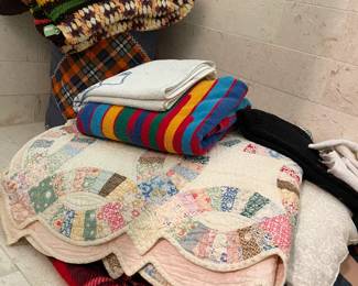 Vintage quilts and blankets
