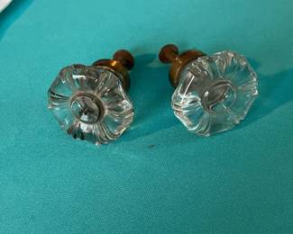 Vintage flower glass drawer pulls.
