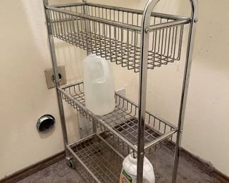 Three shelf laundry cart