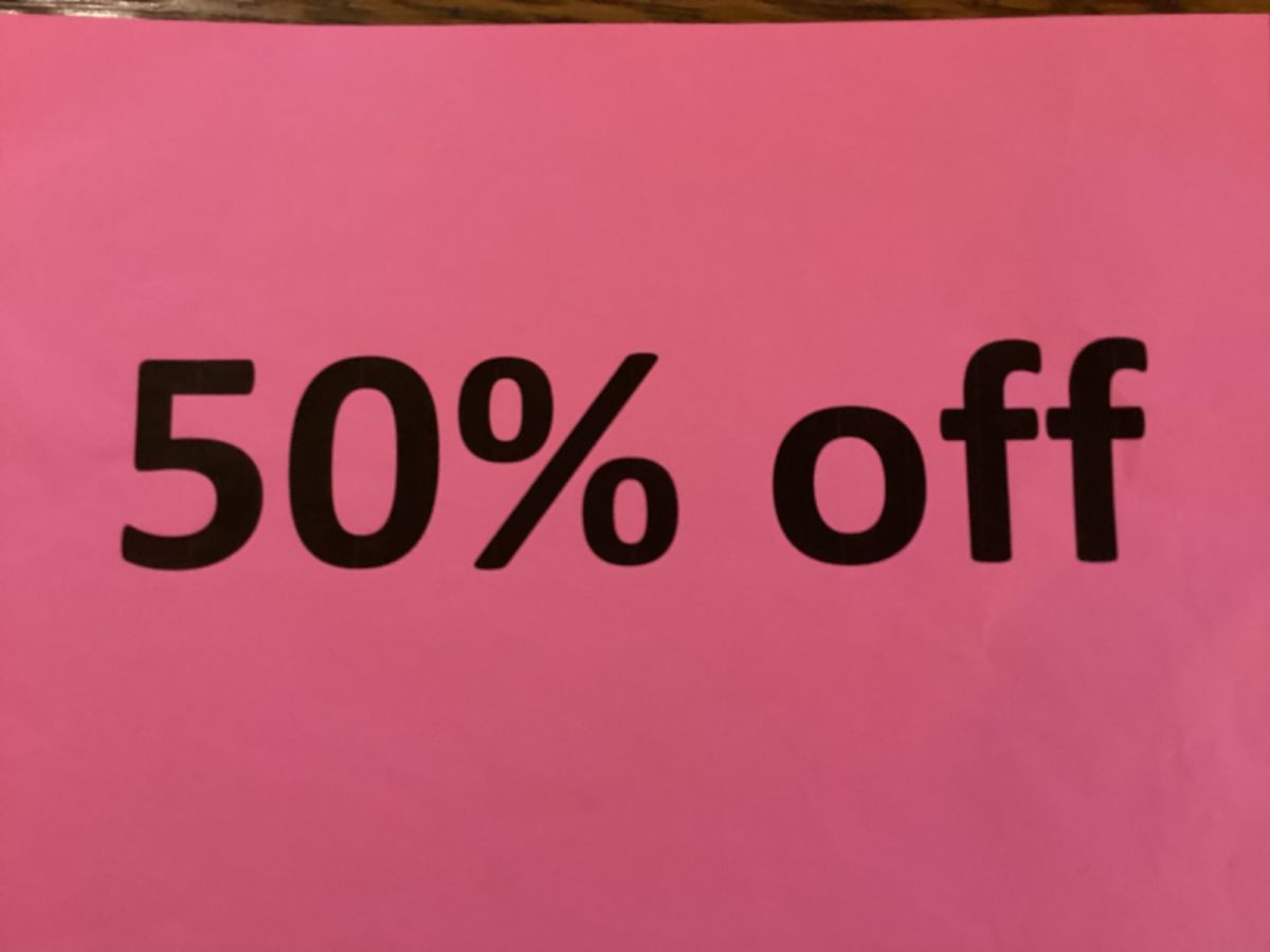 Reduced price applies to everything in the house!