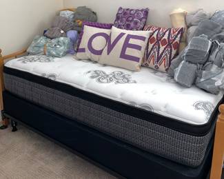 Brand new twin mattress set. Purchased just three weeks before we came in to set up. 