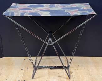 Vintage Camo Collapsible Camp Seat  