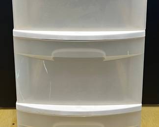White Sterilite 3 - Drawer Plastic Organizer On Wheels