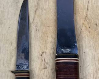 Vintage Kabar USA Fixed Blade Knife And Hatchet