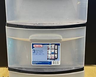 Black Sterilite 3 - Drawer Plastic Organizer On Wheels