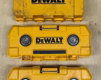 (3) DeWalt Bit Cases With Assorted Blades And Bits 