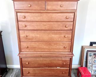 8 DRAWER CHEST OF DRAWERS -FARMHOUSE - TALL CHEST