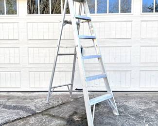 KELLER 6 FOOT ALUMINUM COMMERCIAL TYPE II STEP LADDER WITH SHELF