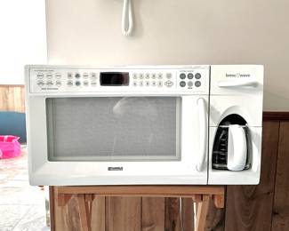 KENMORE BREW N WAVE - MICROWAVE OVEN WITH COFFEE MAKER - KITCHEN APPLIANCE - WHITE