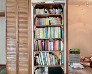 6 SHELF HAND PAINTED BOOKCASE - NURSEY - GIRL'S ROOM - SOLID WOOD - STORAGE