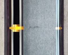 Fantastic High Quality Hollywood Regency Style Black Lacquer & Gilt Painted Wall Mirror High Relief