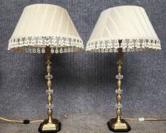 Fantastic Frederick Cooper Brass Lamp Glass Marble Table Lamps with Fredrick Cooper Tassel Trim Shades