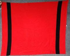 Vintage Hudson Bay 4 Point Wool Blanket Red & White