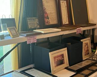Lots of frames and framed art, all sizes