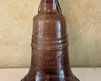 Vintage Wheaton Amethyst Purple Glass 8" Liberty Bell