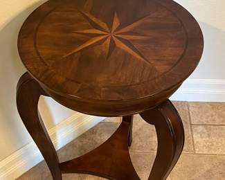Wood round side table 18" diameter x 28"H
