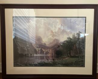 Albert Bierstadt matted and framed print, "Sierra Nevada", 43.5" x 34" $145
