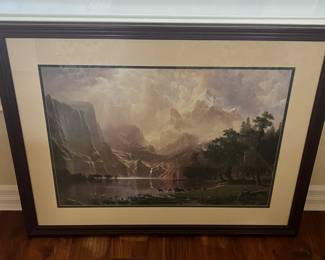 Albert Bierstadt matted and framed print, "Sierra Nevada", 43.5" x 34" $145
