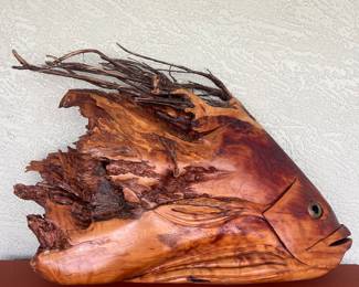Carved fish, 36" x 24"