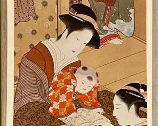 Panel Print from women of the twelve months by Katsukawa Shunsho