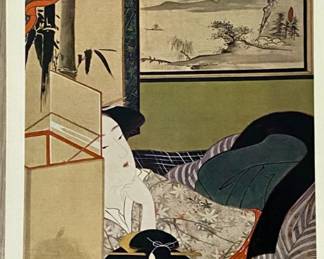 Panel Print from women of the twelve months by Katsukawa Shunsho