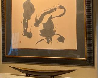 MCM Japanese Ink Brush Painting Original