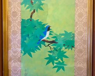 Contemporary Style Songbird Japanese Print