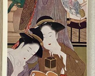 Panel Print from women of the twelve months by Katsukawa Shunsho