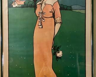 AUTHENTIC Mistinguett 1911 Oversized French Dancehall Poster by Daniel de Losques