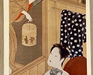 Panel Print from women of the twelve months by Katsukawa Shunsho
