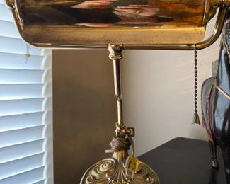 Brass Bankers Lamp